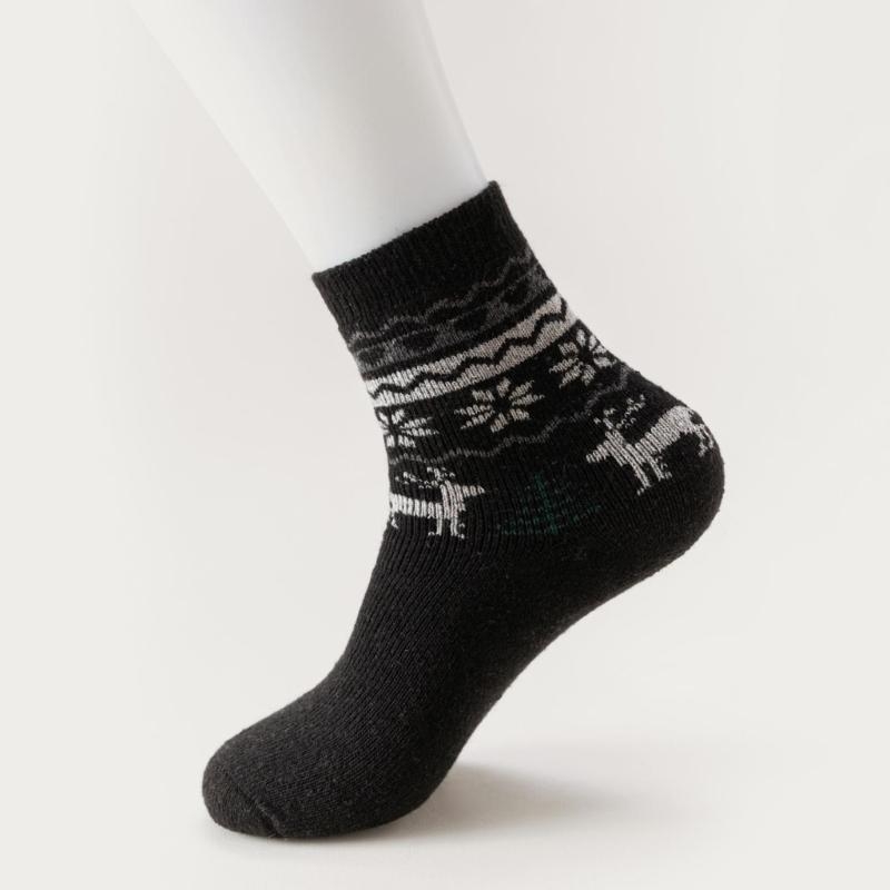 Thermal Sock Wool - 5 Pairs Men's Faux Wool Socks