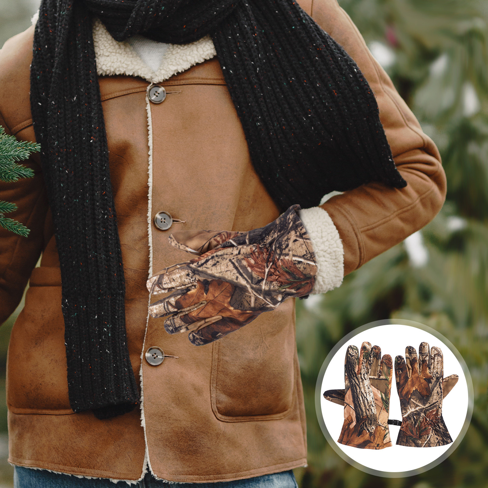 Snow Glove Insulated - Insulated Waterproof Winter Hunting Gloves Men
