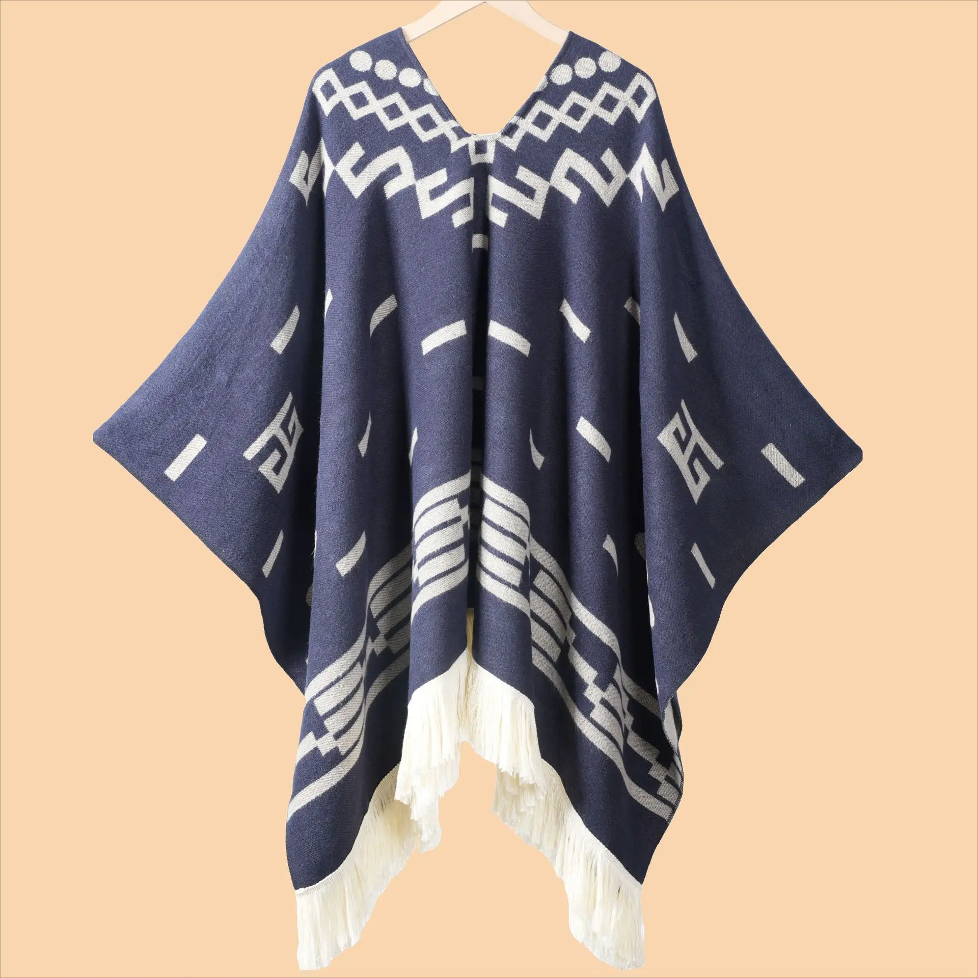 Men's Cape Fashionable Knitted - Wool Scarf Men 评论和价格
