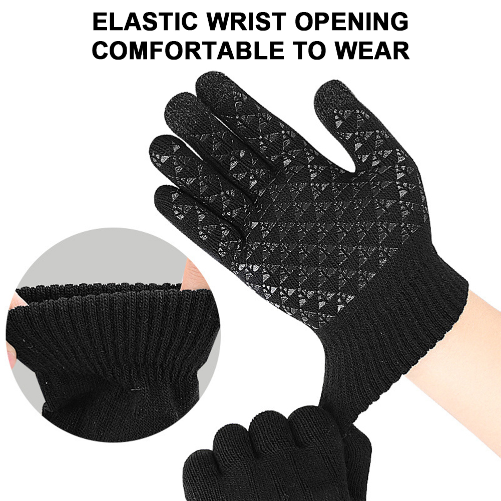 USB Heated Knitted Gloves Full - Touch Screen Gloves 评论和价格