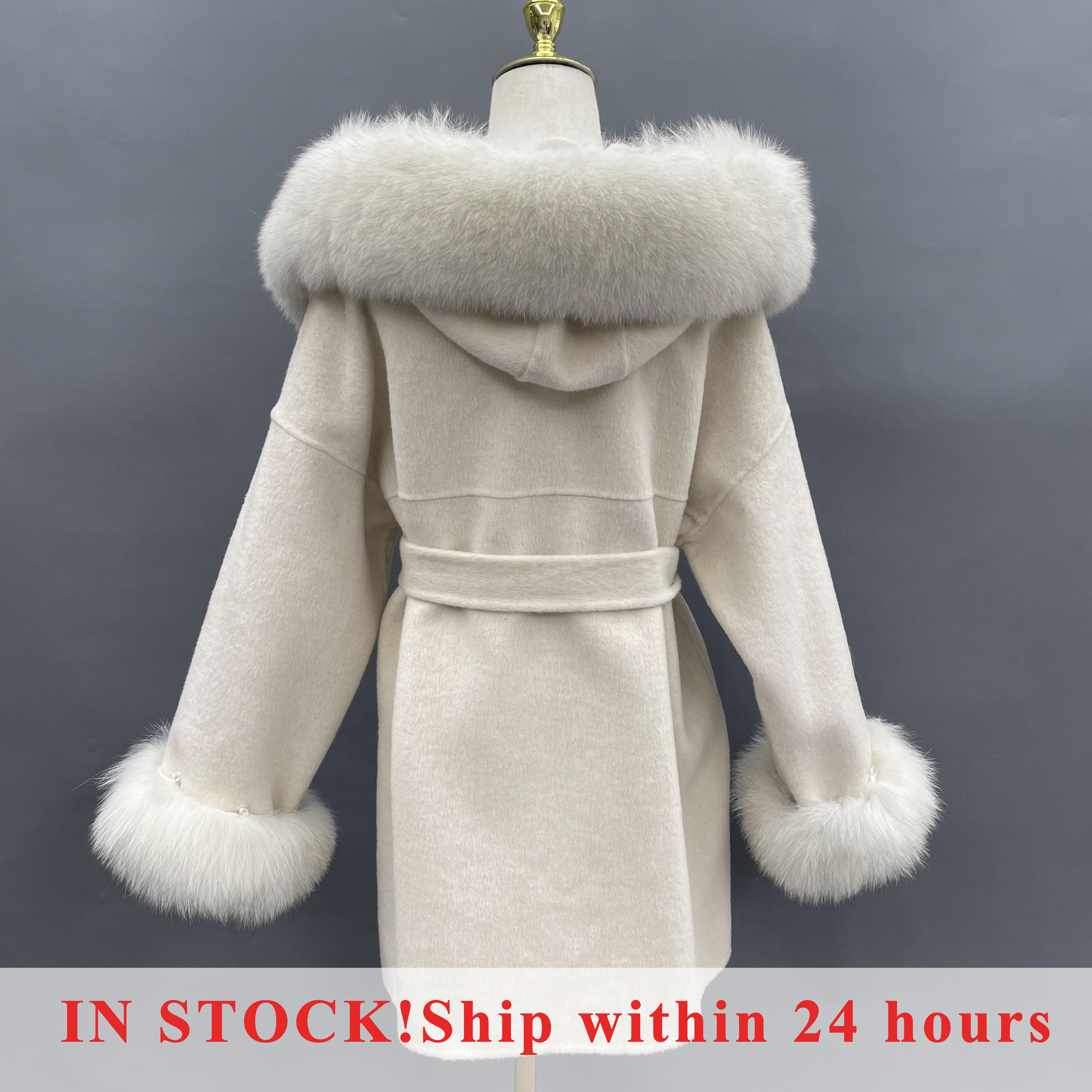 MISSJANEFUR Wool Coat with Rea - Wool Coat Peacoat 评论和价格