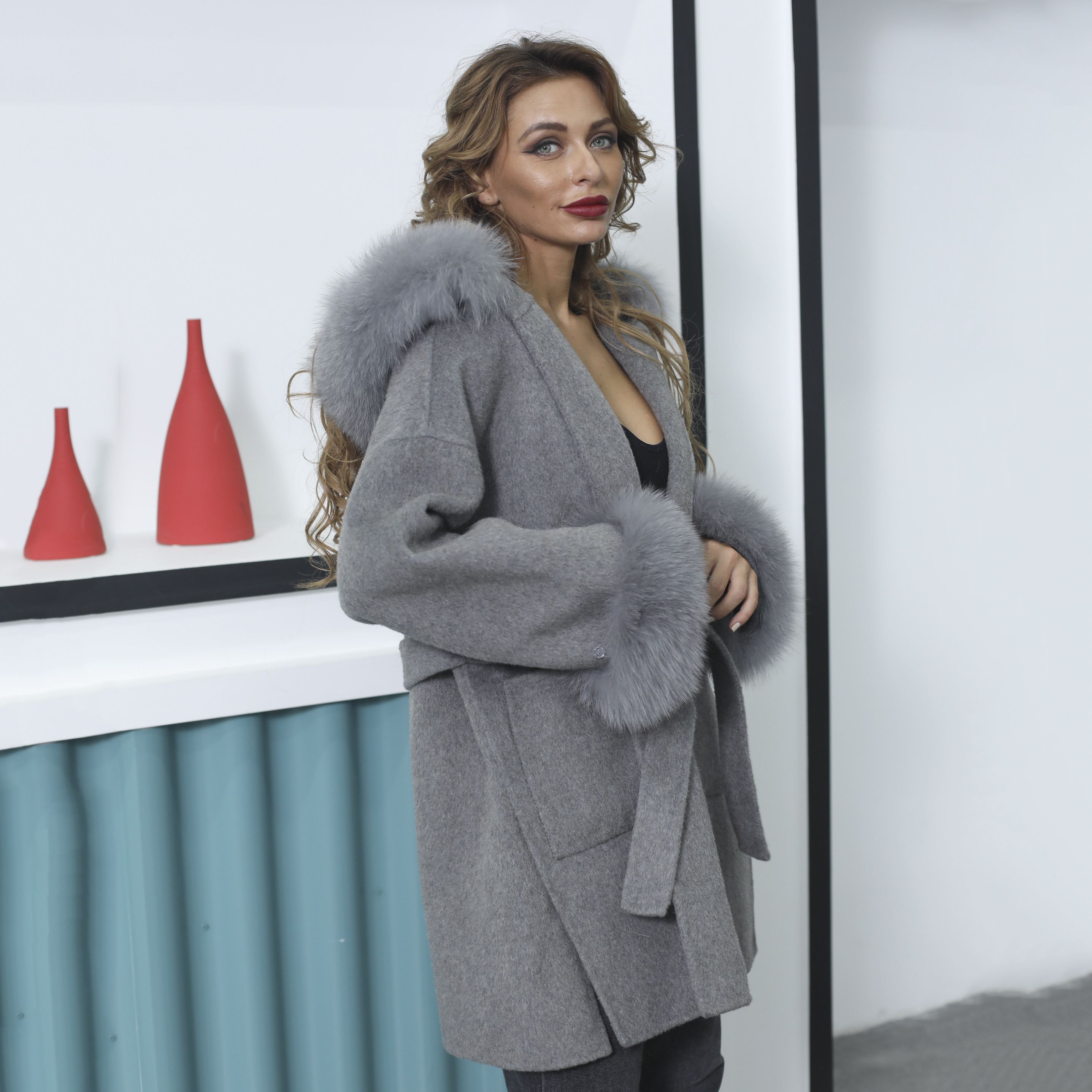 MISSJANEFUR Wool Coat with Rea - Wool Coat Peacoat 评论和价格