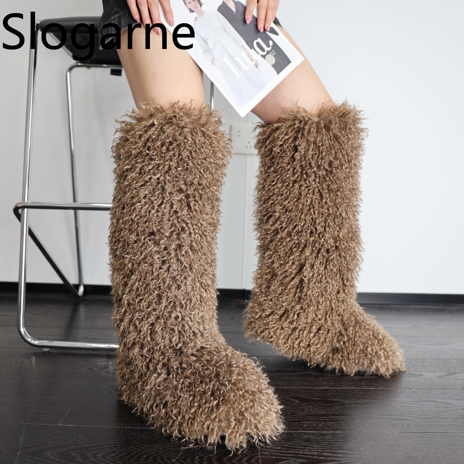 Luxury Winter Faux Fur Knee Hi - Waterproof Winter Boot 评论和价格