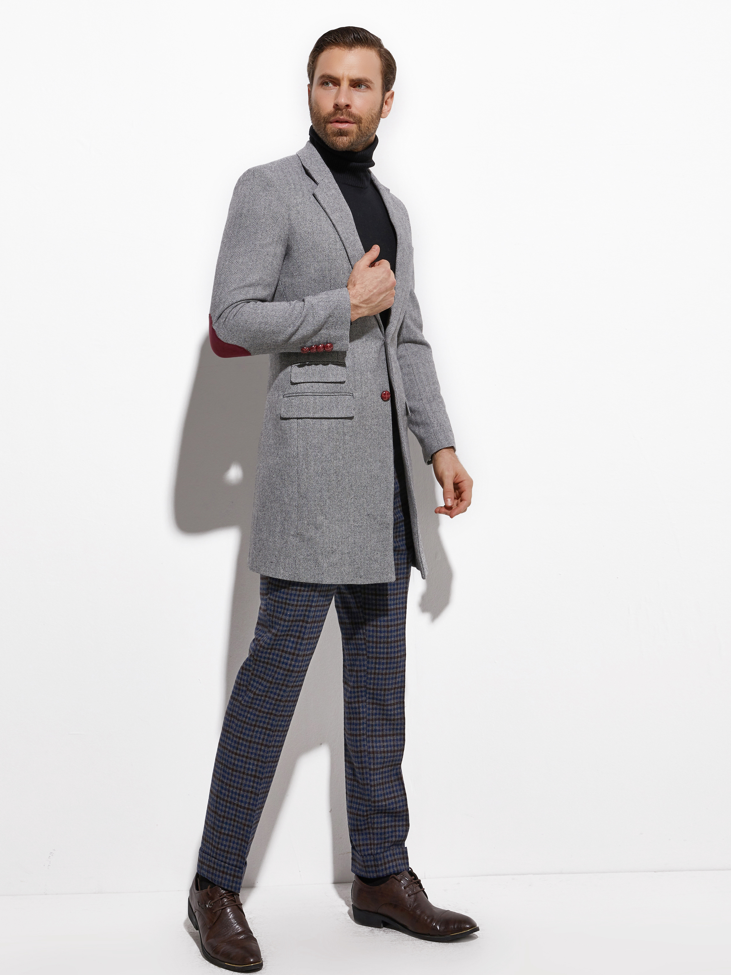 2026 Medium Length Spring Autu - Wool Coat Peacoat 评论和价格
