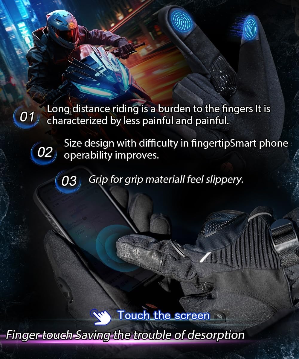Heated Gloves with 3 Heat Sett - Touch Screen Gloves 评论和价格
