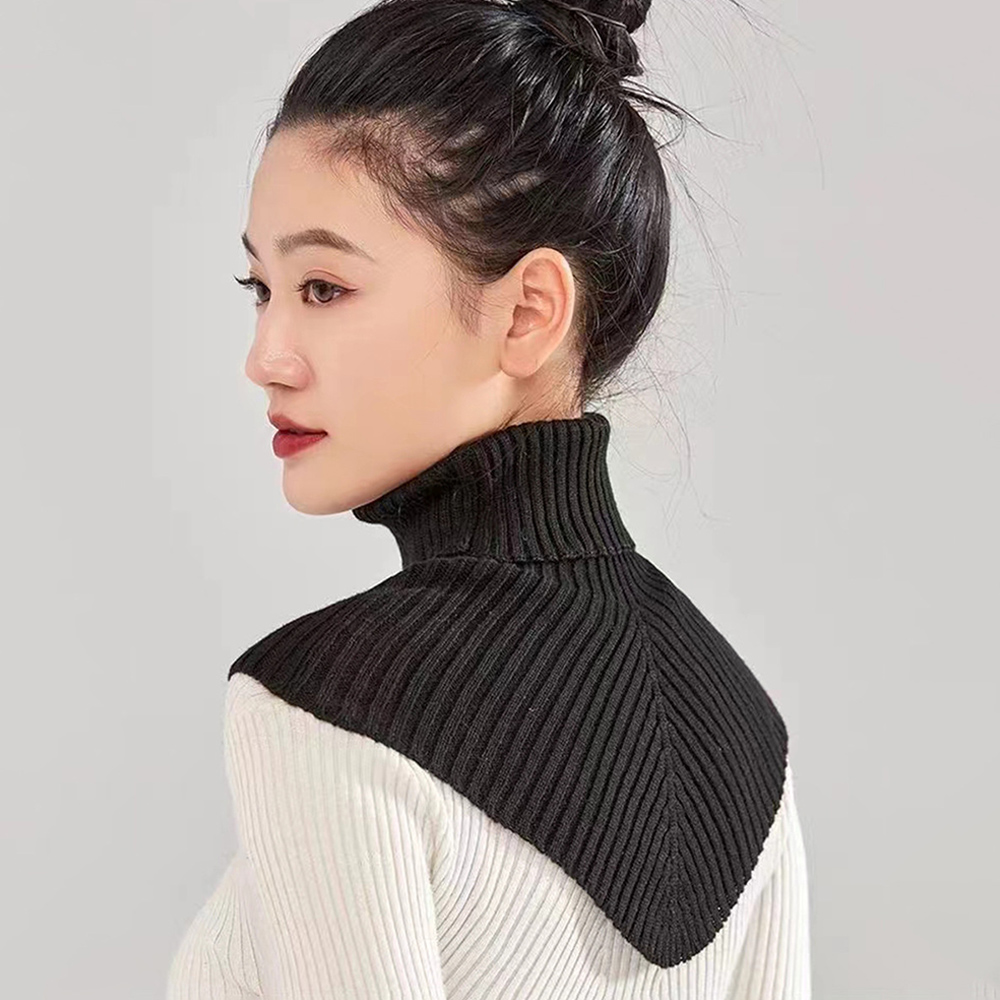 Knitted High Fake Collar Lapel - Wool Scarf Men 评论和价格