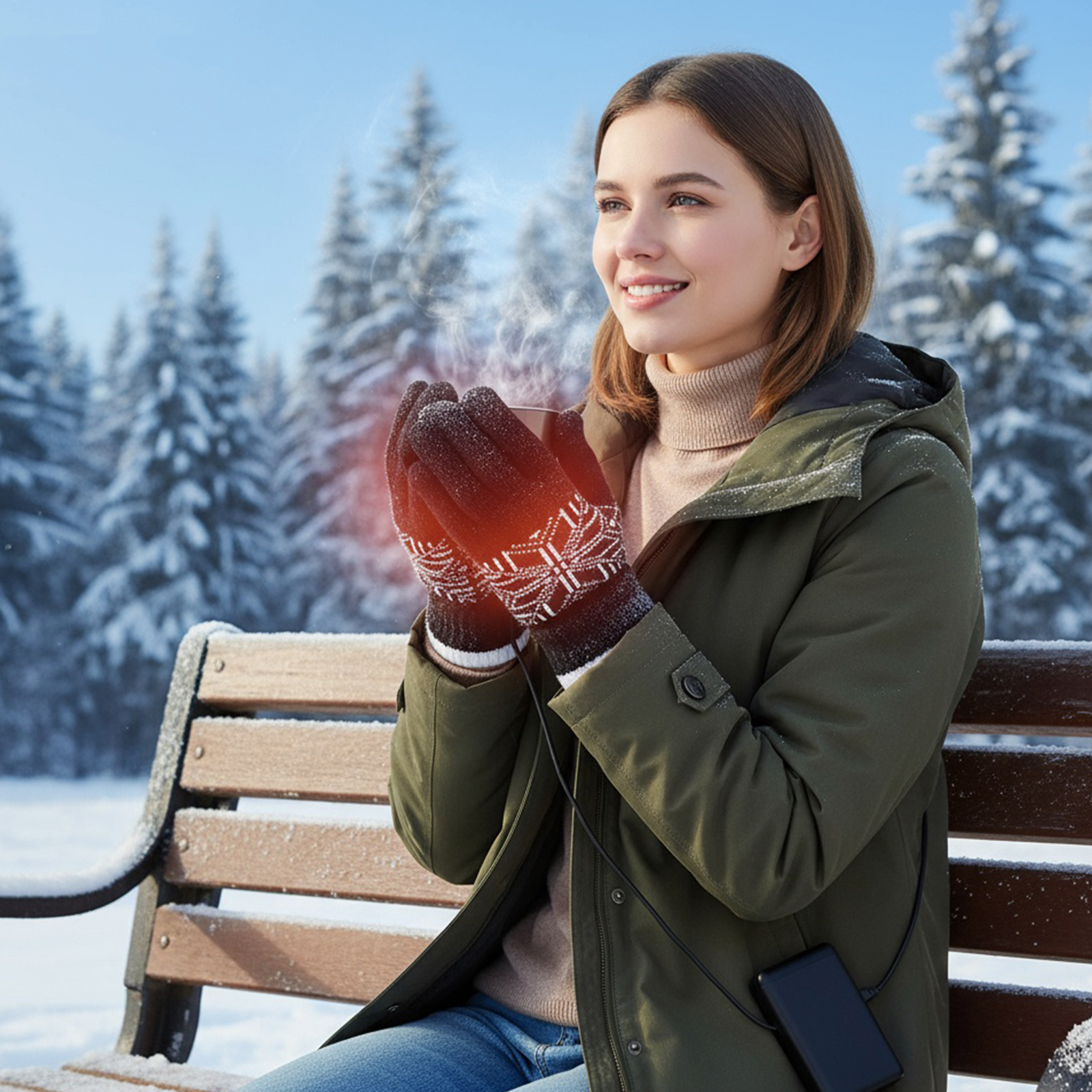 USB Touchscreen Hand Warmer Wi - Touch Screen Gloves 评论和价格