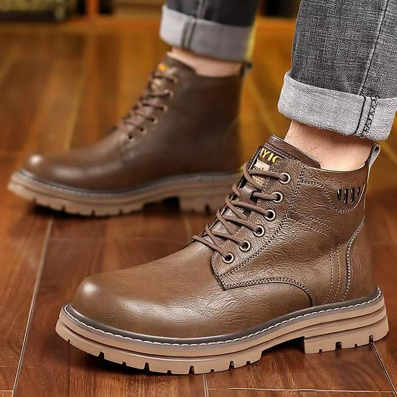 Men's Winter New Leather High  - Waterproof Winter Boot 评论和价格