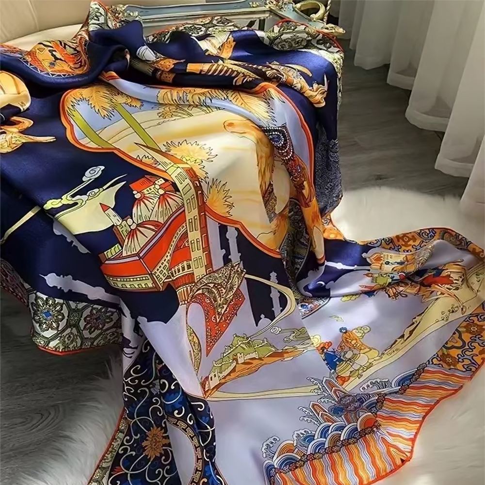 BYSIFA|Blue Luxury Femmes 100% - Shawl Wrap Winter 评论和价格