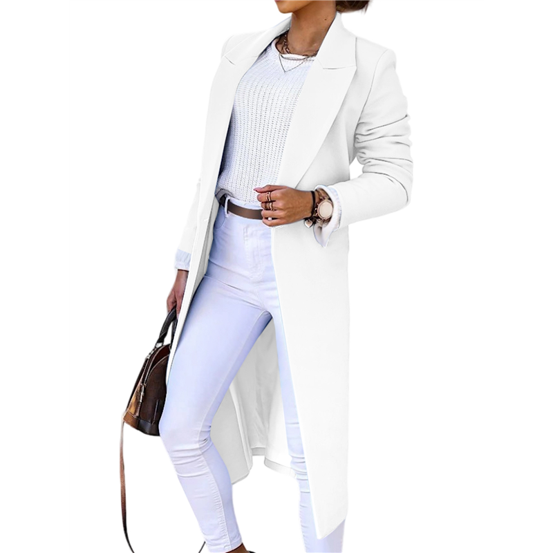 CYCLI-Women Long Wool Coats Fo - Wool Coat Peacoat 评论和价格
