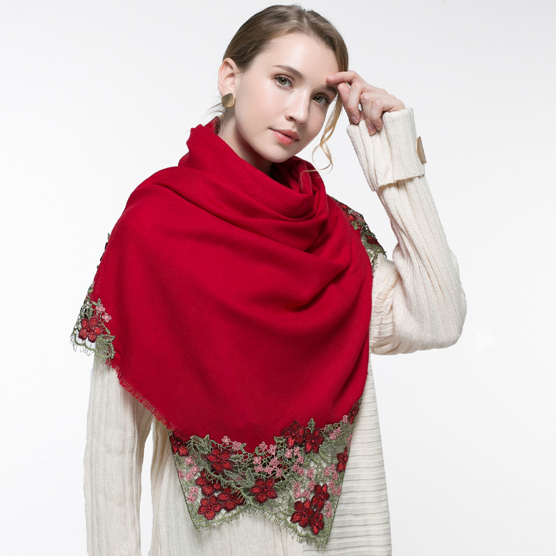 100% Real Wool Pink Scarf Wome - Cashmere Pashmina Wrap 评论和价格