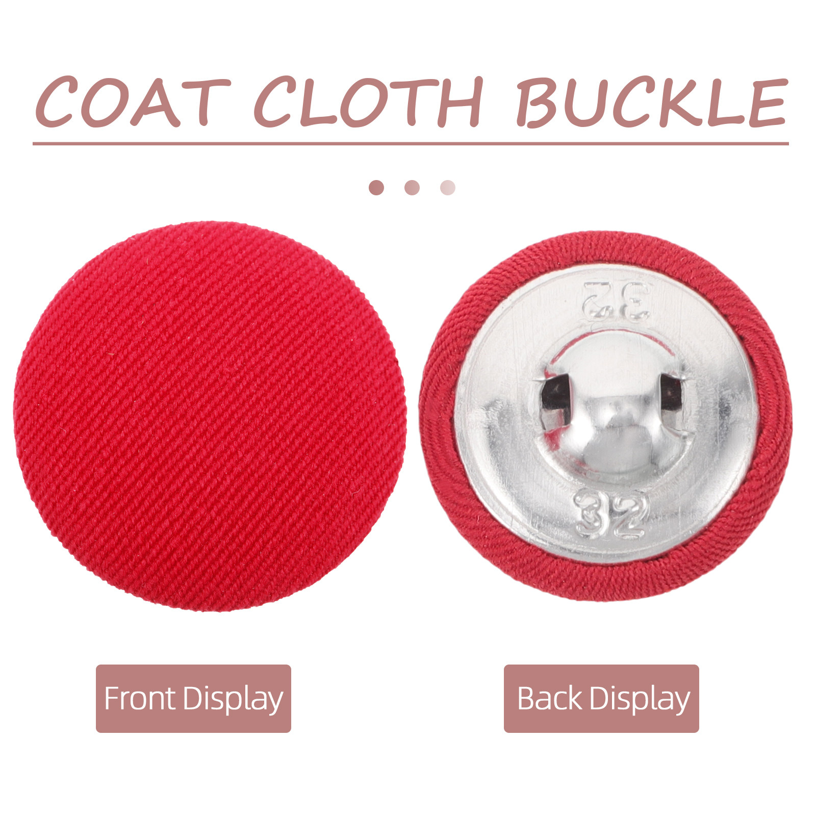 20Pcs Flat Round Fabric Covere - Wool Coat Peacoat 评论和价格