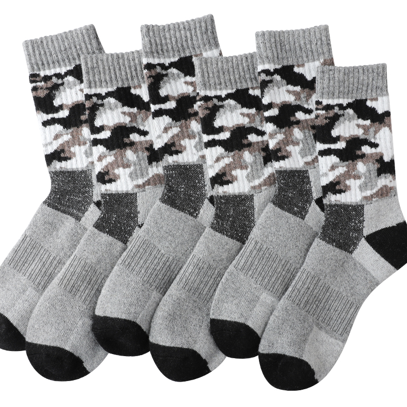 4Pairs Thick Gray Camouflage S - Thermal Sock Wool 评论和价格