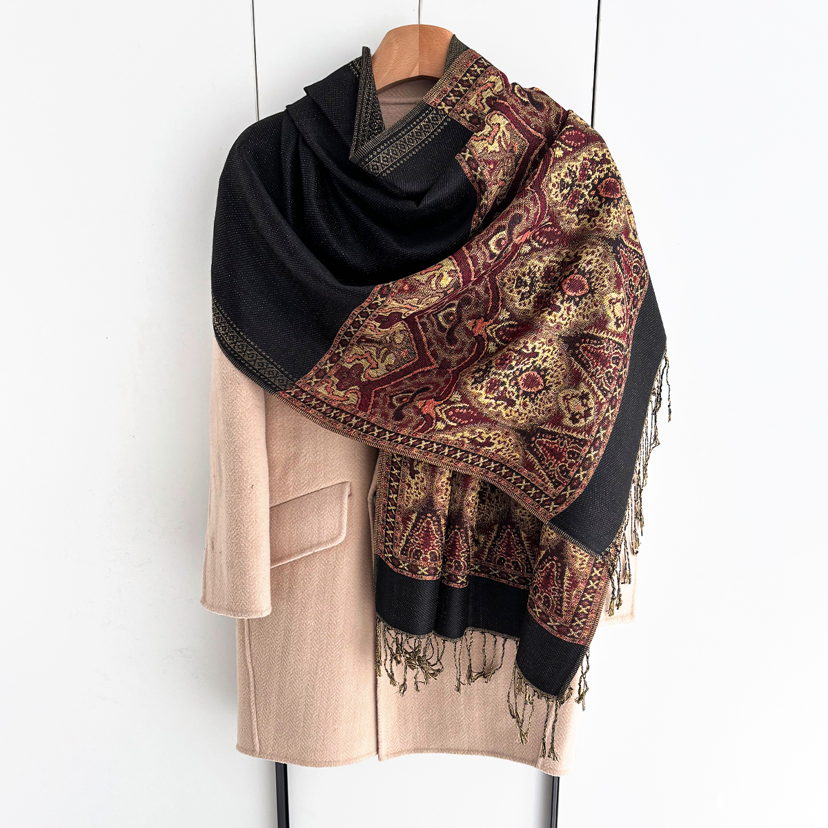 Luxury Scarf For Women Autumn  - Cashmere Pashmina Wrap 评论和价格