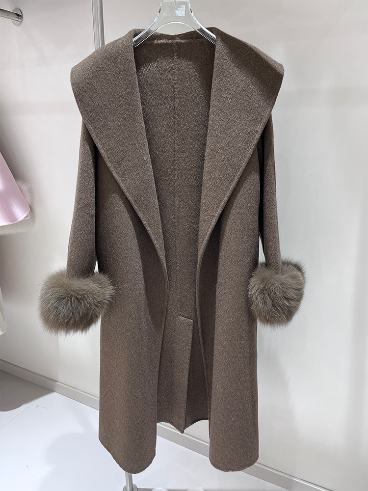 2025 New Wool Coat With Real F - Wool Coat Peacoat 评论和价格