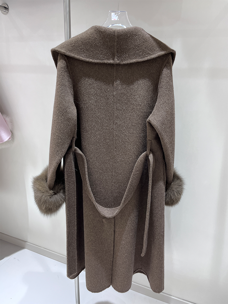 2025 New Wool Coat With Real F - Wool Coat Peacoat 评论和价格