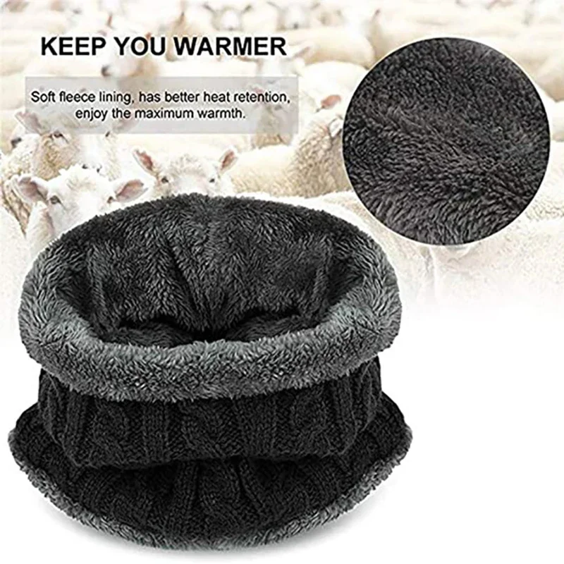 Winter Knit Hat & Scarf Set fo - Wool Scarf Men 评论和价格