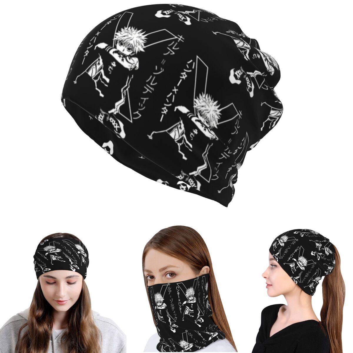 Killua Zoldyck Anime HXH Hunte - Knit Beanie Hat Warm 评论和价格