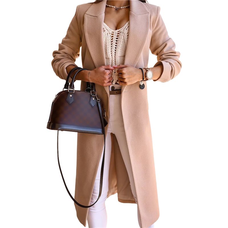 A24F-Women Long Wool Coats For - Wool Coat Peacoat 评论和价格