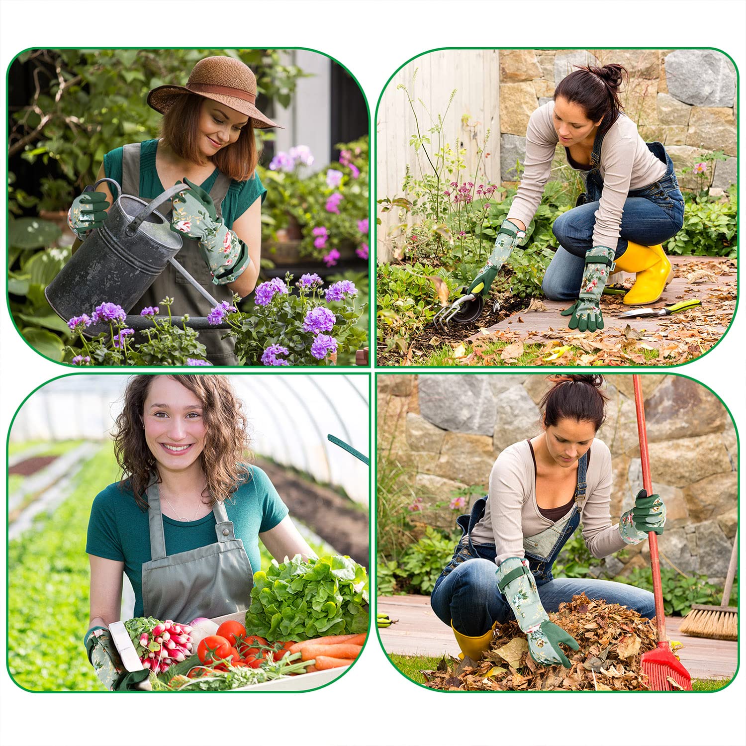 Women's Long Gardening Gloves, - Touch Screen Gloves 评论和价格