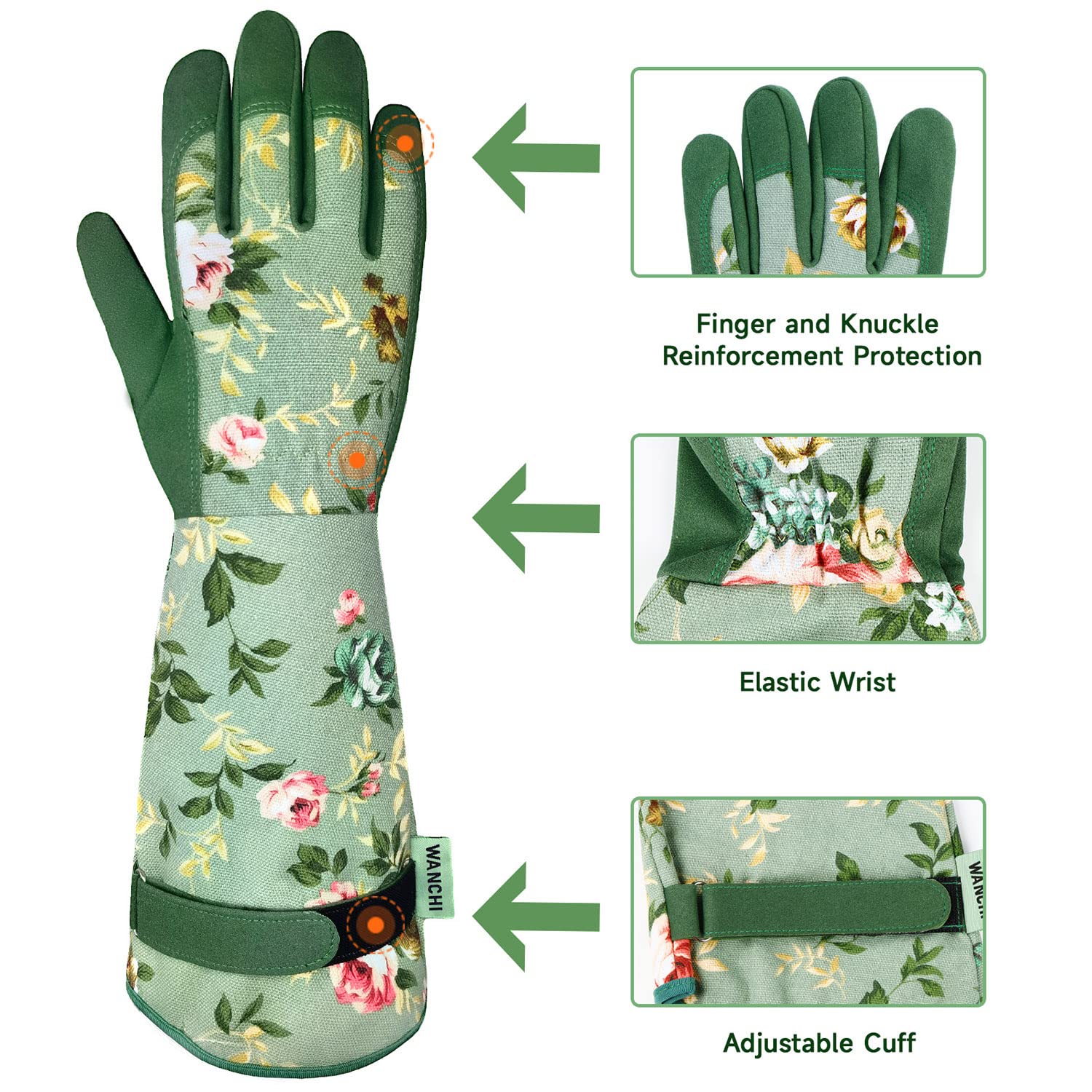 Women's Long Gardening Gloves, - Touch Screen Gloves 评论和价格