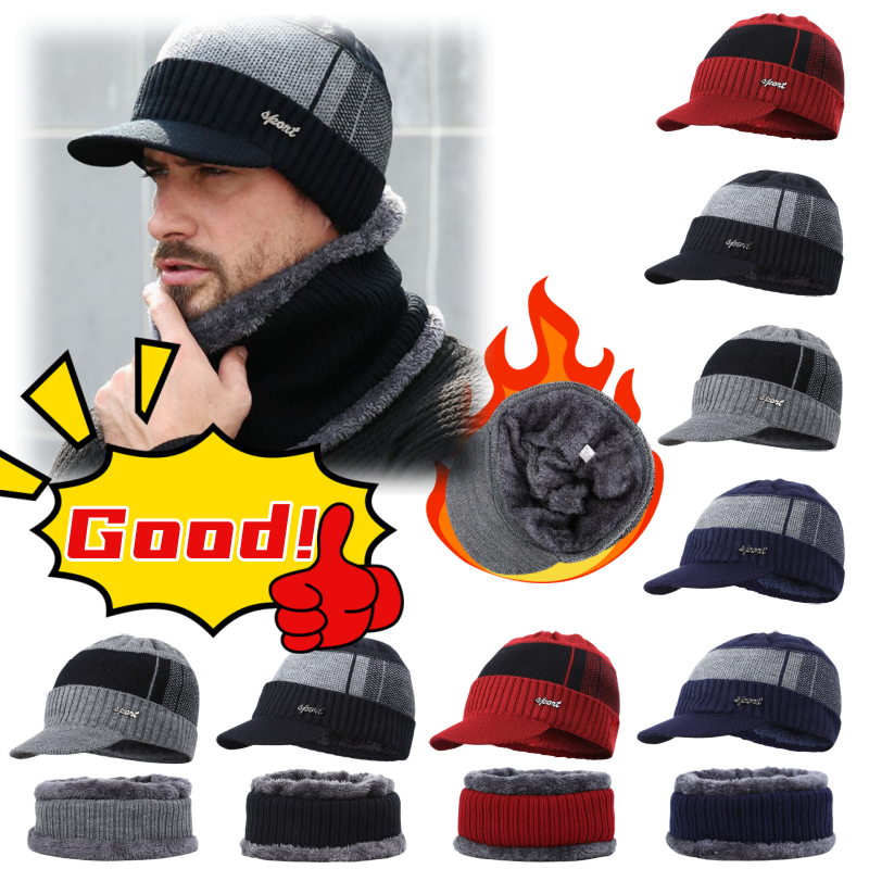 Winter Hat for Men Warm Brimle - Wool Scarf Men 评论和价格