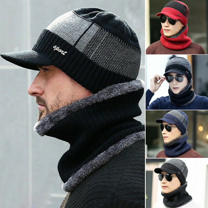 Winter Hat for Men Warm Brimle - Wool Scarf Men 评论和价格