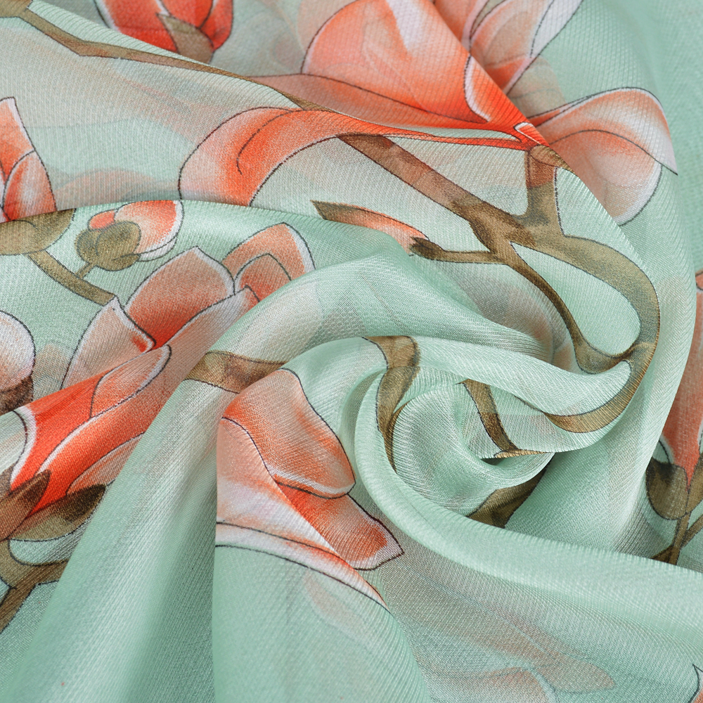 BYSIFA| Light Green Silk Scarf - Shawl Wrap Winter 评论和价格