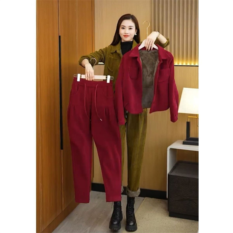 Autumn Winter Thick Corduroy S - Corduroy Pant Warm 评论和价格
