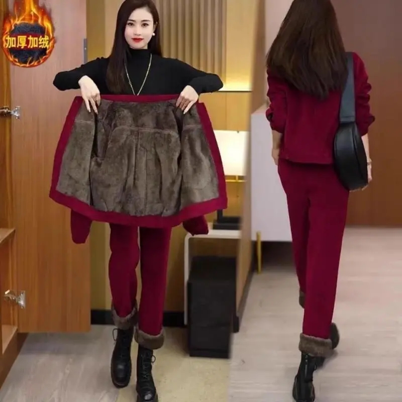 Autumn Winter Thick Corduroy S - Corduroy Pant Warm 评论和价格
