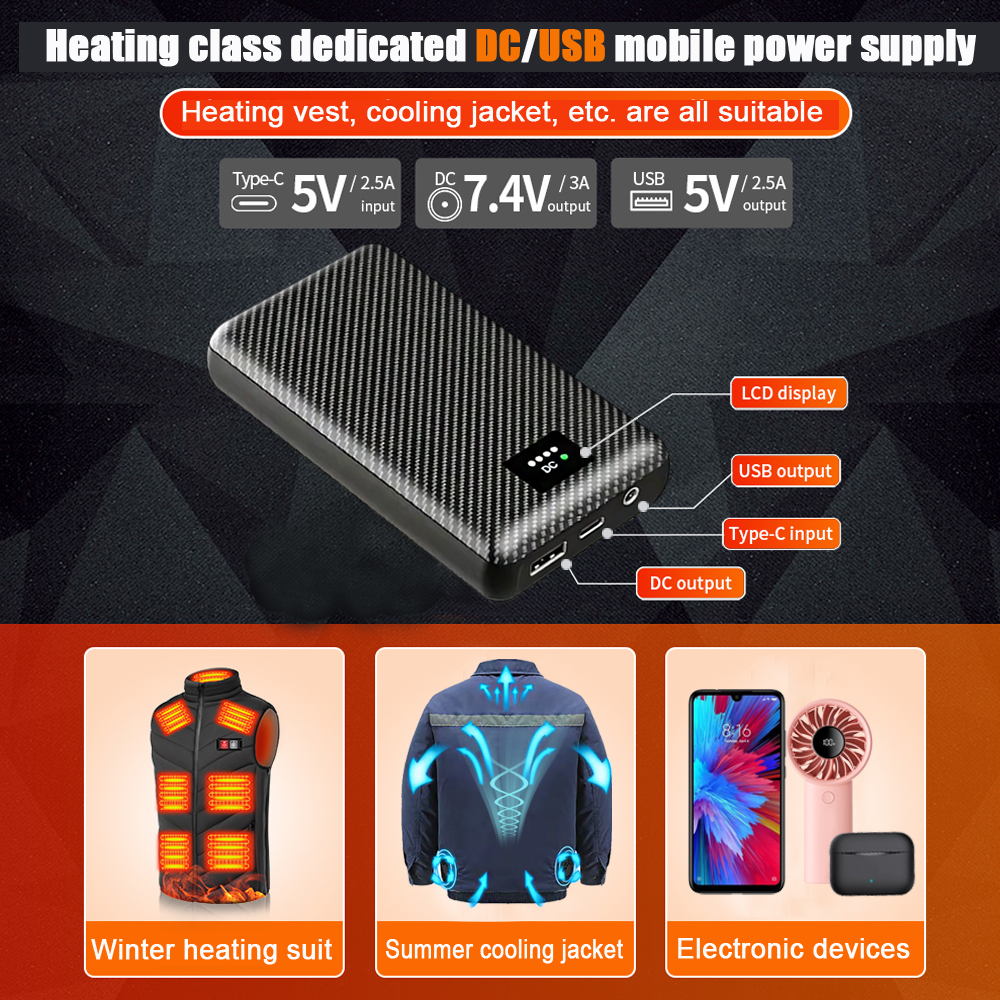 Ranwomen 30000/40000mAh Powerb - Heated Vest Battery 评论和价格
