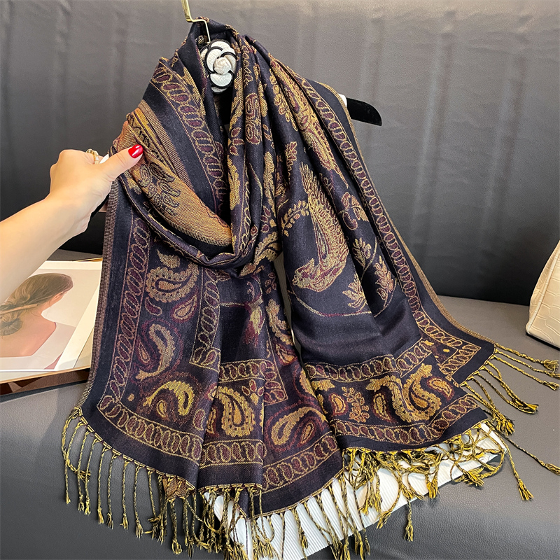 Luxury Brand Autumn Cashmere P - Cashmere Pashmina Wrap 评论和价格