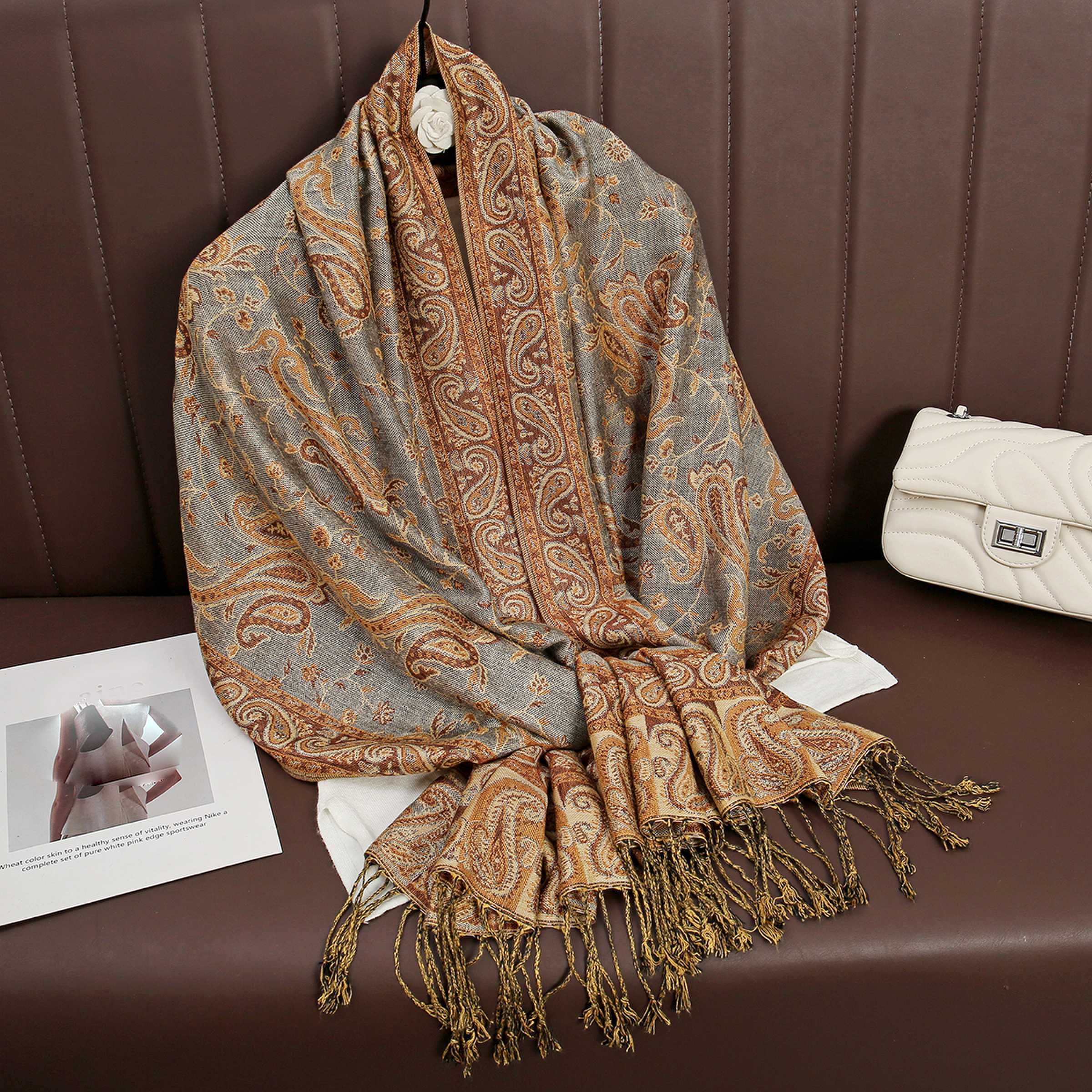 Luxury Brand Autumn Cashmere P - Cashmere Pashmina Wrap 评论和价格