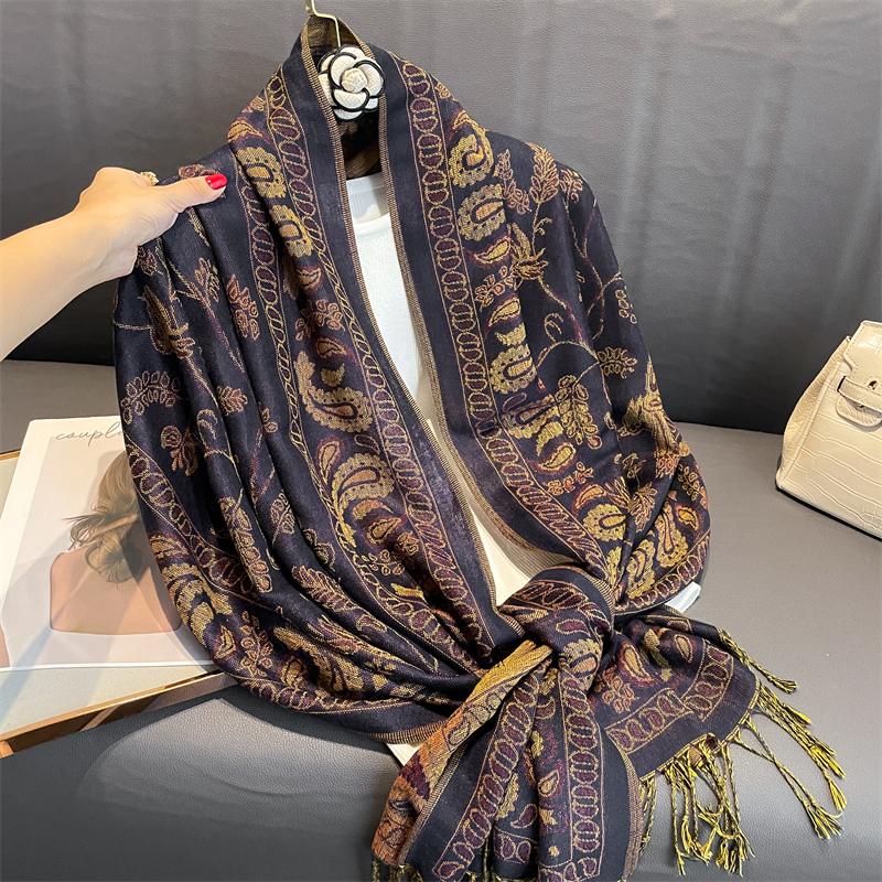Luxury Brand Autumn Cashmere P - Cashmere Pashmina Wrap 评论和价格