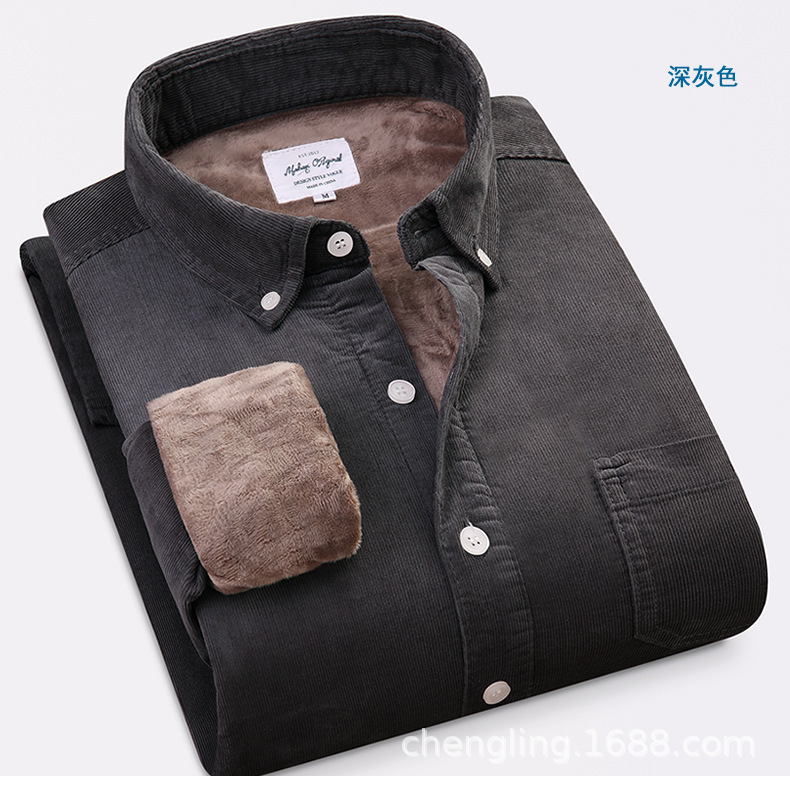 Corduroy Warm Shirts Cotton Pl - Flannel Shirt Lined 评论和价格