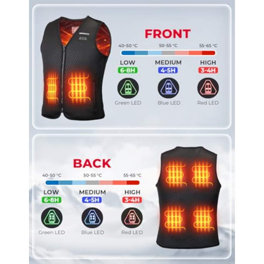 KEMIMOTO Womens Heated Vest El - Heated Vest Battery 评论和价格