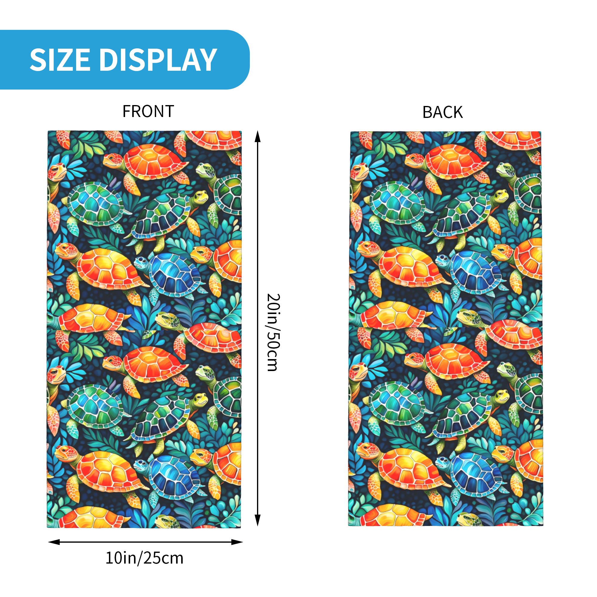 Custom Funny Colorful Sea Turt - Neck Gaiter Fleece 评论和价格