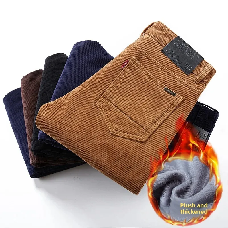 Thickened Fleece Lined Corduro - Corduroy Pant Warm 评论和价格