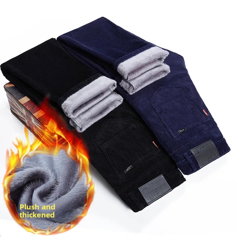Thickened Fleece Lined Corduro - Corduroy Pant Warm 评论和价格