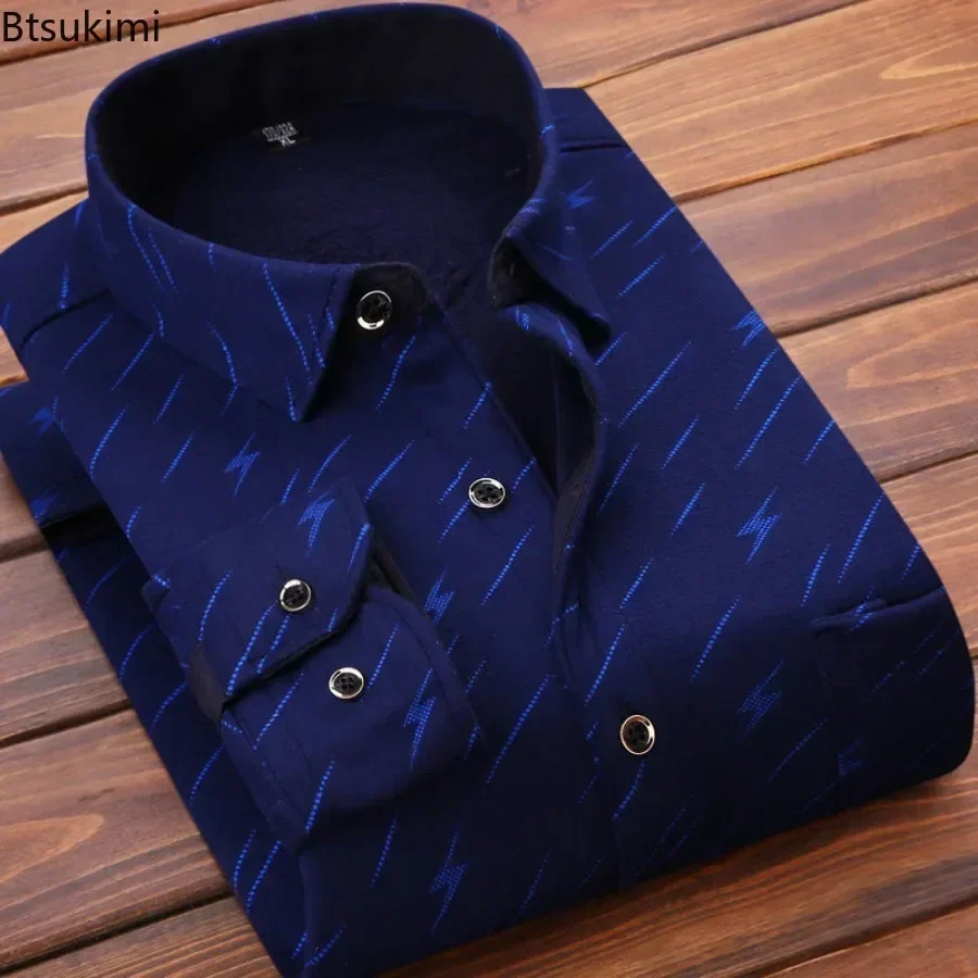 2024 Men's Winter Warm Long Sl - Flannel Shirt Lined 评论和价格