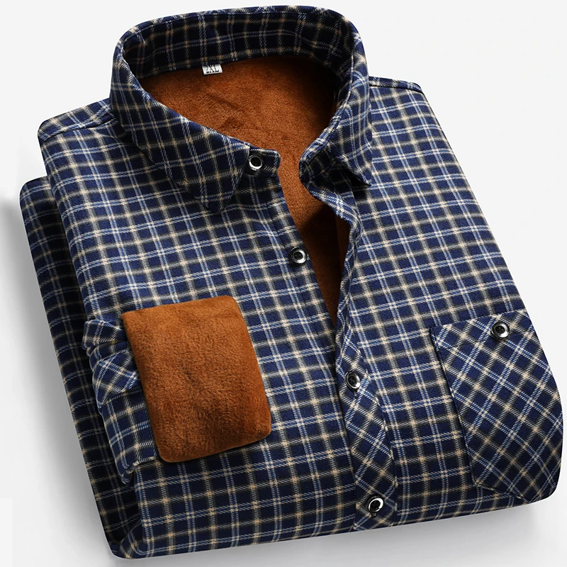 2025 Autumn and Winter Men's F - Flannel Shirt Lined 评论和价格