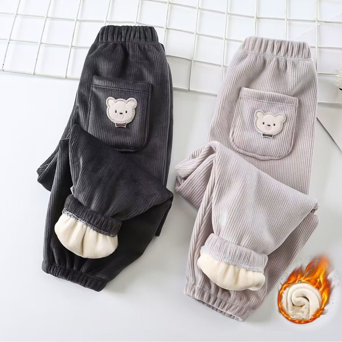 1pcs Boy Girl Winter Velvet Co - Corduroy Pant Warm 评论和价格