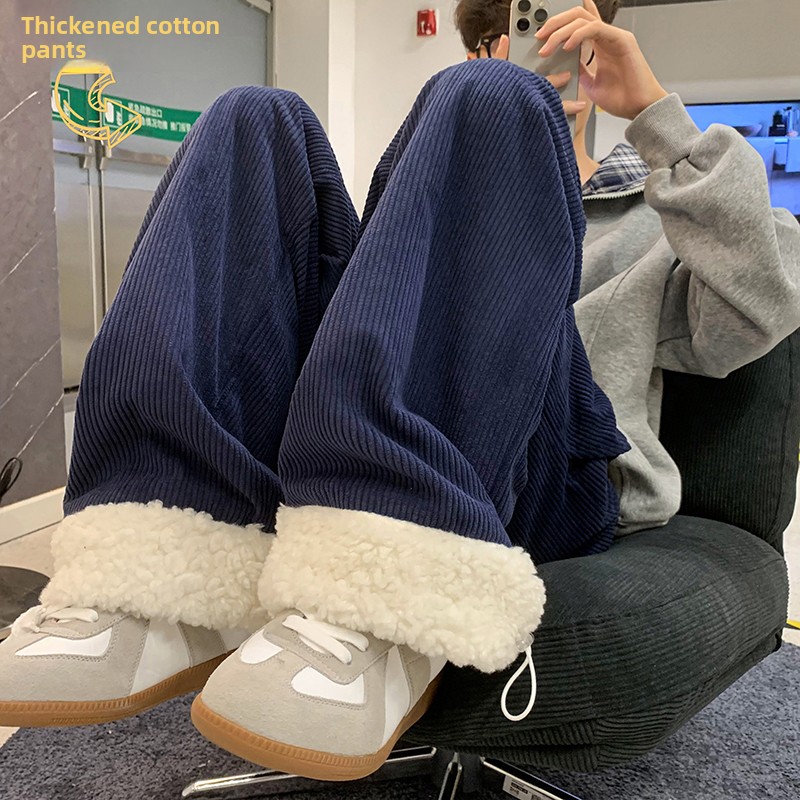 Men's Thickened Fleece Lined C - Corduroy Pant Warm 评论和价格
