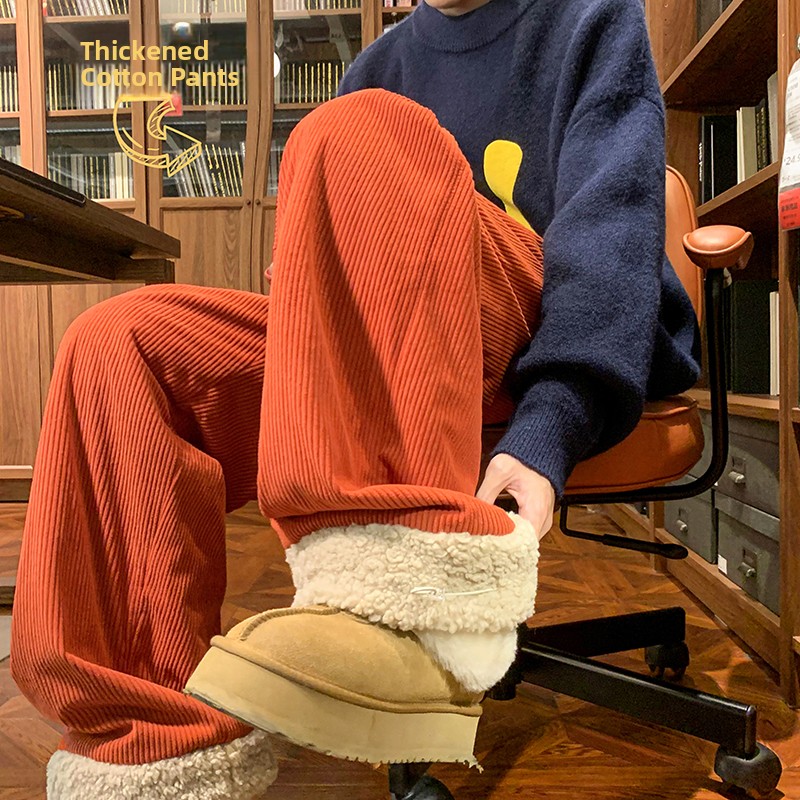 Men's Thickened Fleece Lined C - Corduroy Pant Warm 评论和价格