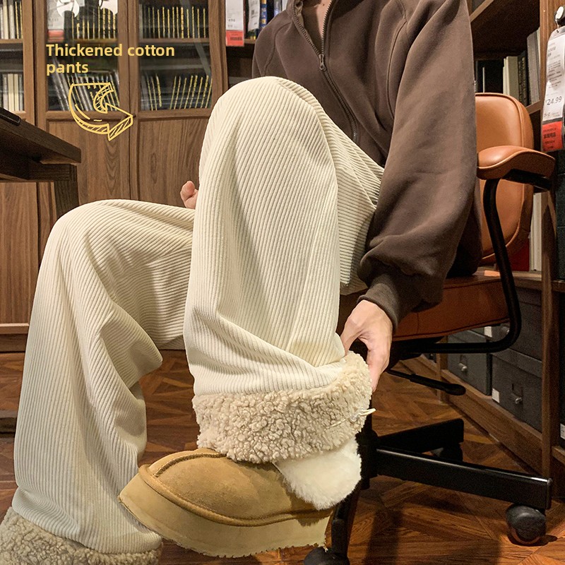 Men's Thickened Fleece Lined C - Corduroy Pant Warm 评论和价格