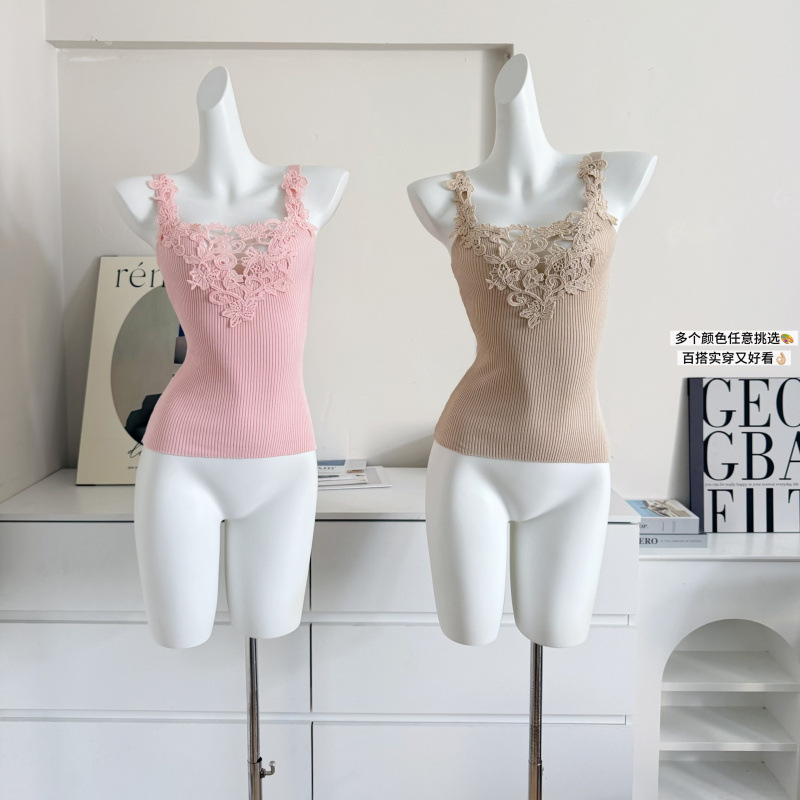 Sexy Lace Trim Camisole Top Ho - Flannel Shirt Lined 评论和价格