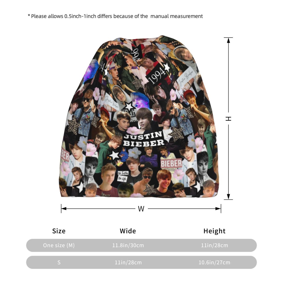 Justin Bieber Bandana Neck Cov - Knit Beanie Hat Warm 评论和价格