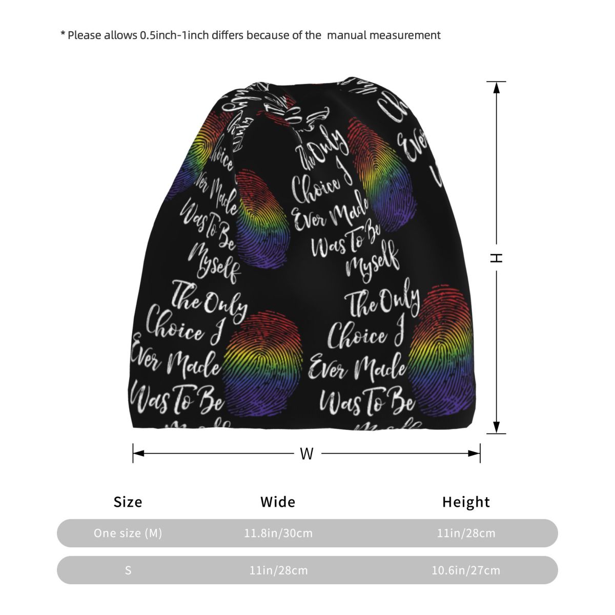 Faux Glitter Rainbow Pride Fla - Knit Beanie Hat Warm 评论和价格