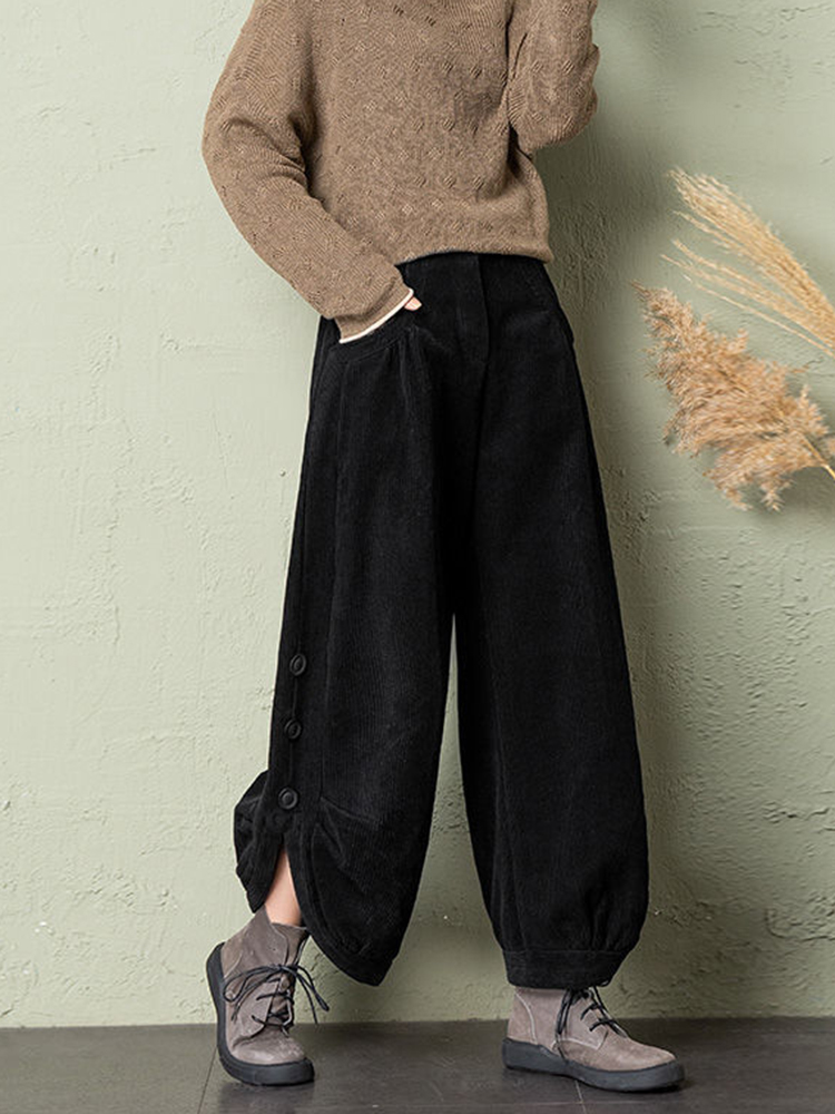 Korean Corduroy Women Pants Fa - Corduroy Pant Warm 评论和价格
