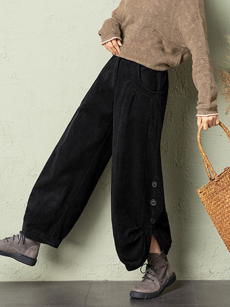 Korean Corduroy Women Pants Fa - Corduroy Pant Warm 评论和价格